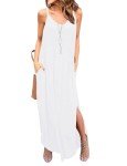 Floral Boho Maxi Dress with Pockets for Women
