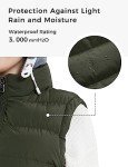 ZSHOW Women's Winter Padded Vest Removable Hooded Outwear Jacket Army Green S