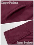 MAGCOMSEN Womens Vests Outerwear Polar Sleeveless Jackets Full Zip Fleece Vest with Inner Pockets Wine Red L
