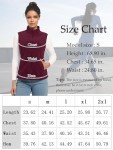 MAGCOMSEN Womens Vests Outerwear Polar Sleeveless Jackets Full Zip Fleece Vest with Inner Pockets Wine Red L