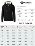 MoFiz Women's Full Zip Sherpa Jacket with Zipper Pocket Winter Warm Hoodie Sweatshirt Warm Coats A-Black,L