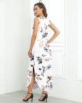 Summer Floral Sleeveless Maxi Dress with Pockets