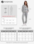 PINSPARK Jogger Sets for Women 2 Piece Oversized Zip Up Sweatshirt Fleece Jogger Sweatpants Tracksuit Sweat Lounge Set Light Grey XL