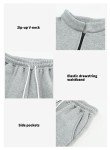 Aleumdr 2 Piece Sweatsuit Outfits for Women Jogging Sets Casual Long Sleeve Half Zip Pullover Drawstring Jogger Lounge Tracksuit Gray Medium