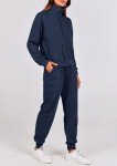 PRETTYGARDEN Womens 2 Piece Sweatsuits Set Long Sleeve Half Zip Pullover Sweatshirt Joggers Sweatpants Spring Outfits Tracksuit (Navy,Medium)