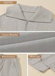 Aleumdr Two Piece Outfits Half Zip Sweatshirt Sweatsuit Fleece Lounge Sets for Women Matching Set Oversized Pullover Wide Leg Sweatpant Tracksuit 2024 Fall Fashion Travel Athletic Clothing Grey
