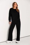 PRETTYGARDEN Women's 2 Piece Outfits Tracksuit Long Sleeve Pullover Tops And Long Pants Jogger Sets Sweatsuits (Black,Medium)
