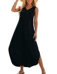 Zilcremo Women's Casual Summer Sleeveless Dress Black