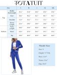 Totatuit Womens Velour Tracksuit Set Long Sleeve Full Zipper Sweatsuit Casual Jogging Suits Workout Pants Blue X-Large