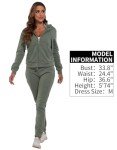 Xmgelp Womens 2 Piece Set Casual Tracksuits Athletic Jogging Sweat Suits Outfits for Women, Bean Green M