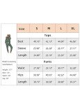 Zilcremo Women Two Piece Outfits Pajamas Set Long Sleeve Pullover Tops and Long Pants Sweatsuits Tracksuits Green M