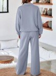 Aleumdr Womens Two Piece Outfits Lounge Set Sweatsuit Sets Long Sleeve High Neck Sweatshirt With Sweatpants Tracksuit Dusk Blue Medium