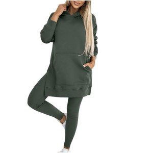 Generic Women's Vacation Outfits 2 Piece Set Tracksuit Loose Casual Lounge Sets Oversized Hoodies and Pants Set Sweatsuits, Women Long Sleeve Sweatshirt Jogger Pants Set with Pockets