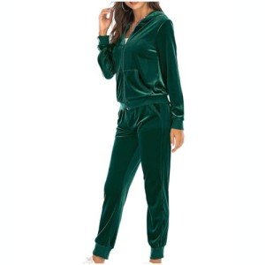 Women'S Velour Tracksuits 2 Piece Outfits Trendy Velvet Hoodie & Sweatpants Sweatsuit Set Fall Winter Sportswear Two Piece Sets For Women Black Of Fridays Deals