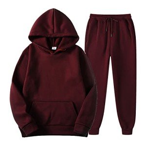 Lightning Deals Of Today Womens Sweatsuit Set Winter Fashion 2024 Hoodies And Sweatpant Tracksuit Set Casual Solid Fall Clothes 2 Piece Outfits Pyjama D'Été Pour Femme