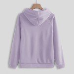 Women's 2 Piece Sweatsuit Long Sleeve Hoodie and Jogger Jogger Sweatpants Lounge Sets Fall Winter Casual Loose Tracksuits, E# Purple, Medium