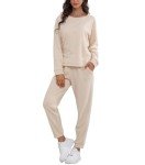 DAVID ARCHY Women Sweatsuits 2 Piece Set Casual Sweat Set for Women Pullover and Jogger Sweatpants Tracksuit Lounge Set