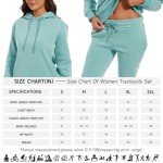 Eylhot Women's 2 Piece Sweatsuits Long Sleeve Drawstring Tracksuits Pullover Hoodies and Sweatpants Lounge Set, Green, Large