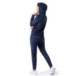 Wright's womens Velour Tracksuit 2 Piece Zip Up Hoodie and Jogger, Deep Blue, 1X