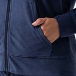 Wright's womens Velour Tracksuit 2 Piece Zip Up Hoodie and Jogger, Deep Blue, 1X