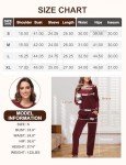 ROYAL MATRIX Women's Velour Tracksuit, 2 Pieces Sweatsuit Burgundy L
