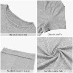 M_Eshop 2 Piece Set Women Outfit Lounge Sets Skims Short Sleeve Top And Flare Leggings Fold Over Yoga Pants Pajamas Set (CA/US, Alpha, Small, Regular, Regular, Light Gray)