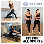 FULLSOFT 4 Pack Leggings for Women-No See-Through High Waisted Tummy Control Yoga Pants Workout Running Legging(4 Packs Black,Dark Gray,Wine Red,Navy Blue,Small-Medium)