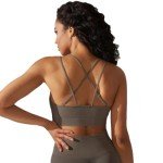 Seamless Workout Sets for Women Strappy Crisscross Sports Bras with Shorts Leggings 2 Piece Yoga Outfits Gym Tracksuit