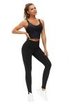THE GYM PEOPLE Thick High Waist Yoga Pants for Women, Tummy Control Workout Running Yoga Leggings with Pockets (X-Large, Black)