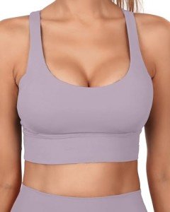 Grace Form Sports Bra for Women Strappy Padded Medium Support Yoga Bra Workout Bra for Women
