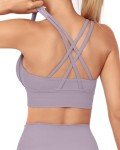 Grace Form Sports Bra for Women Strappy Padded Medium Support Yoga Bra Workout Bra for Women