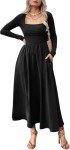 Hotexy Women's Long Sleeve Maxi Dress with Pockets