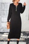 Zonsaoja Women's Long Sleeve Knit Maxi Dress