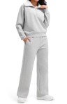 Libin Women Workout Sets Two Piece Sweatsuit Set Fall Winter Travel Vacation Casual Trendy Outfits Two Piece Lounge Matching Sets Clothing Sweatshirt Sweatpants Pullover, Grey Medium