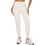 Workout Sets for Women 2 Pieces Outfits Long Sleeve Tops High Waist Yoga Leggings Sets, Beige, Large