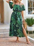 CUPSHE Women's Off Shoulder Tropical Maxi Dress