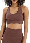 HAODIAN Women's Yoga Outfits 2 Piece High Waisted Leggings with Sports Bra Gym Clothes Sets, Brick Red, Small