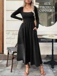 Hotexy Women's Long Sleeve Maxi Dress with Pockets