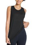 BALEAF Womens Workout Tank Tops Racerback Sleeveless Yoga Tops Athletic Running Shirts Gym Clothes Black L
