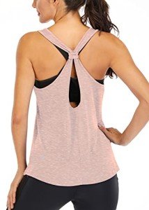Fihapyli ICTIVE Workout Tank Tops for Women Yoga Tops for Women Loose fit Backless Muscle Tank Racerback Tank Tops Summer Gym Tops for Women Running Tank Tops Workout Tops for Women Apricot S