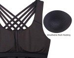 icyzone Yoga Tops Workouts Clothes Activewear Built in Bra Tank Tops for Women (M, Black)
