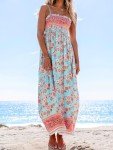 CUPSHE Women's Floral Maxi Sundress - Mint X-Large