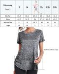 Deaviya Women's Sports T-Shirt Gym Tops, Short Sleeve Workout Casual Running Tops, Gym Yoga Sports Top,Fitness T-Shirts (CA/US, Alpha, Medium, Regular, Regular, Grey)