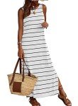 Women's Summer Striped Racerback Maxi Dress