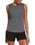 BALEFA Women's Workout Tank Tops Sleeveless Athletic Sport Shirts Gym Running Yoga Tops Gray Size L
