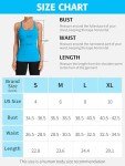 ATTRACO Racerback Yoga Tank Tops for Women Ribbed Seamless Built in Bra Workout Top Blue