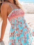CUPSHE Women's Floral Maxi Sundress - Mint X-Large