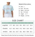 THE GYM PEOPLE Women's Workout Crop Top T-Shirt Short Sleeve Boxy Yoga Running Cropped Basic Tee Light Blue
