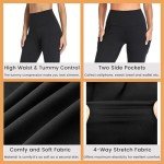 Gayhay Leggings with Pockets for Women - High Waisted Tummy Control Soft Compression Yoga Pants for Workout Running Gym