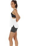 icyzone Workout Tank Tops for Women - Running Muscle Tank Sport Exercise Gym Yoga Tops Athletic Shirts (M, White)